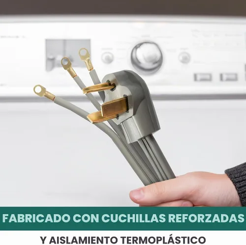 Vista 3 de Thonapa Cable de secado de 3 puntas, 6 pies - enchufe NEMA 10-30, 10/3 SRDT Gris