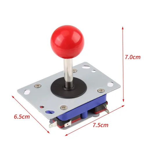 Vista 6 de 1 joystick Arcade de estilo de competición ajustable de mango largo Joystick clásico 248 maneras juego de joystick bola para arcade juego de botón