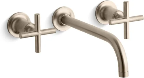 Vista 19 de Kohler T14413-4-BGD Purist - Grifo de pared para lavabo Negro mate