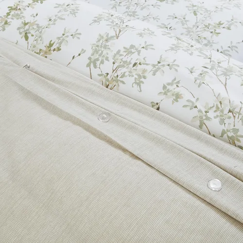 Vista 5 de Laura Ashley Casa - Juego de funda de edredón tamaño individual, ropa de cama reversible de algodón con funda a juego, ropa de cama de peso medio