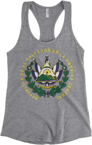 Vista 3 de Camiseta sin mangas con espalda cruzada de El Salvador para mujer
