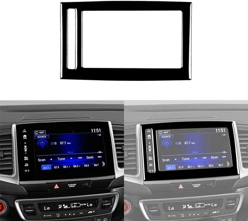 Vista 24 de 4 calcomanías para auto con diseño de pilar en el interior del espejo retrovisor compatible con Ridgeline 2017 2018 2019 2020/Passport