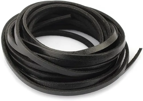 Vista 10 de (TM) 3 mm de cordón de cuero genuino para trenzado de joyería, artesanía y bricolaje, color surtido marrón oscuro, marrón claro y negro 6 metros
