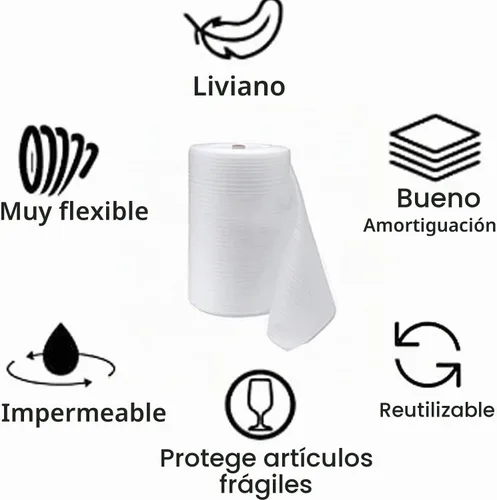 Vista 4 de Rollos de espuma de 12 x 140 pies para mudanza, rollo de espuma de embalaje, materiales de embalaje, suministros de mudanza, envolturas de embalaje