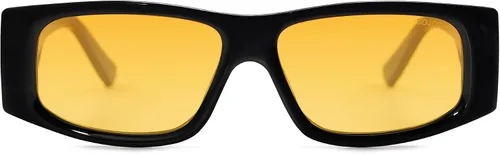 Vista 2 de SOJOS Gafas de sol polarizadas rectangulares Y2K de moda para mujeres y hombres, gafas de sol rave de diseñador de moda SJ2228