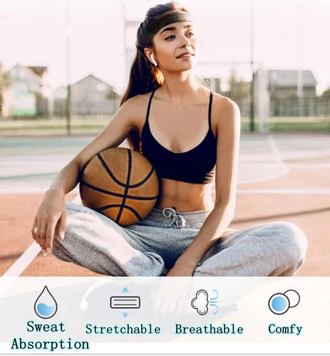 Vista 3 de 14 diademas de yoga, coloridas diademas deportivas de algodón, banda elástica de moda para mujeres, hombres, niñas, deportes, pilates, fitness