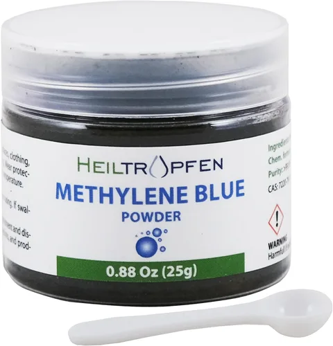 Vista 7 de Heiltropfen Polvo azul de metileno 0.88 oz - 25 g Pureza ultra alta Ingredientes de grado farmacéutico USP - Probado por terceros Sin
