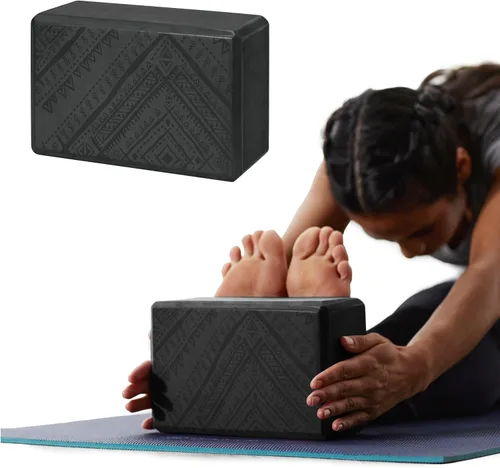 Vista 11 de Gaiam Bloque de yoga – Espuma EVA sin látex – Superficie antideslizante suave con bordes biselados para yoga, pilates, meditación Rubor ateniense