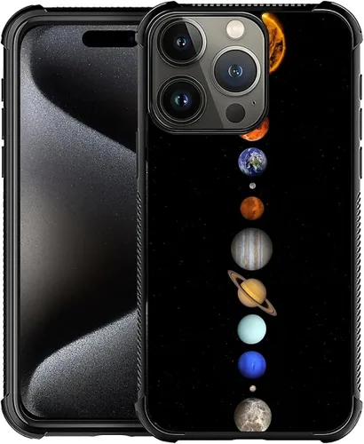 Vista 60 de CARLOCA Funda compatible con iPhone 15, increíble patrón de luz espacial nebulosa para niñas y niños, ultra protección, a prueba de golpes