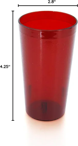 Vista 7 de New Star Foodservice Vasos para bebidas de grado restaurante (rojo (juego de 72), 16 onzas Set of 72