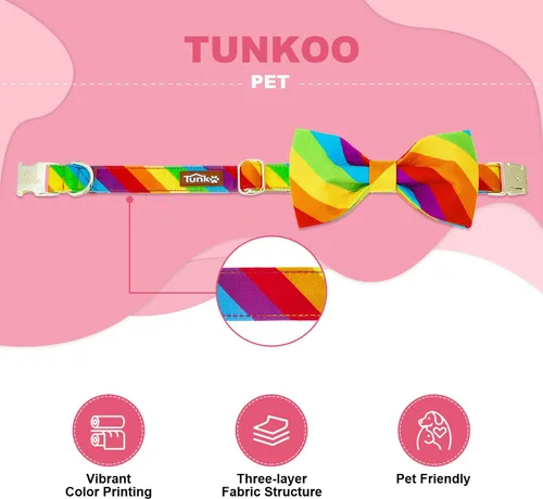 Vista 21 de Tunkoo Collar de otoño para perro con elegante pajarita, duradero, ajustable y elegante collar de otoño para mascotas, disponible en tamaño pequeño