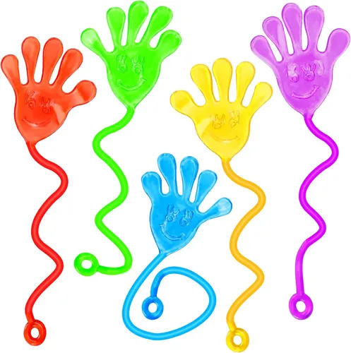 Vista 7 de 24 piezas de manos adhesivas para niños, regalos de fiesta, obsequio, relleno de huevos, relleno de bolsa de dulces, juguete de caja del tesoro