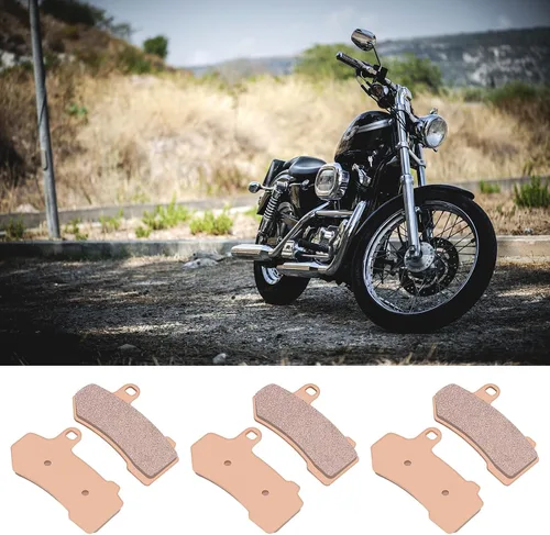 Vista 3 de Pastillas de freno sintético delanteras y traseras de repuesto para HARLEY Road Glide 2008-2022/Street Glide 2008-2022/Road King 2008-2022/Ultra