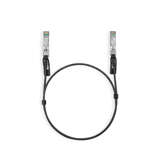 Vista 7 de TP-Link Omada SM5220-3M Cable de conexión directa 10G SFP+ (DAC) de 9.8 ft/ 10 pies Cable Twinax pasivo Conector SFP+ 10GBASE-CU a SFP+ Plug