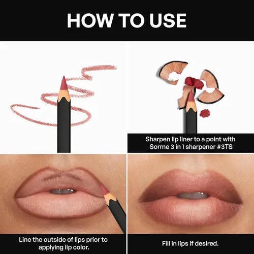 Vista 6 de Lápiz de labios de Sorme Cosmetics, permanente e impermeable de 0.06 oz, Castaño