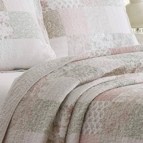 Vista 8 de Laura Ashley - Juego de edredón individual, ropa de cama reversible de algodón con funda a juego, decoración del hogar inspirada en parches