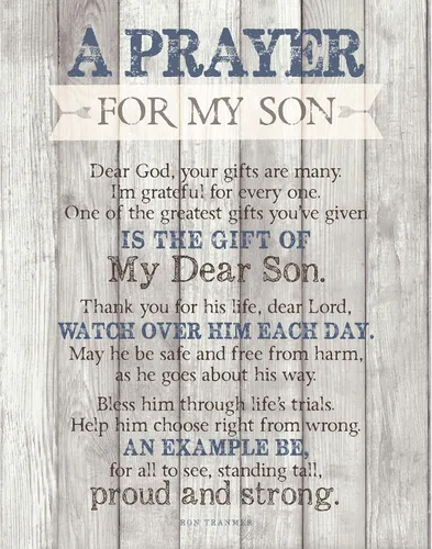 Vista 10 de DEXSA Placa de madera con texto en inglés "Son Praying", fabricada en los Estados Unidos, 6 x 9 pulgadas, marco vertical para decoración de pared