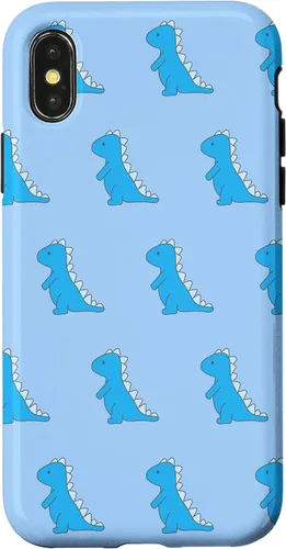 Vista 5 de Dinosaur T Rex Phone Case Cute Blue Cartoon Pattern Case for iPhone 17