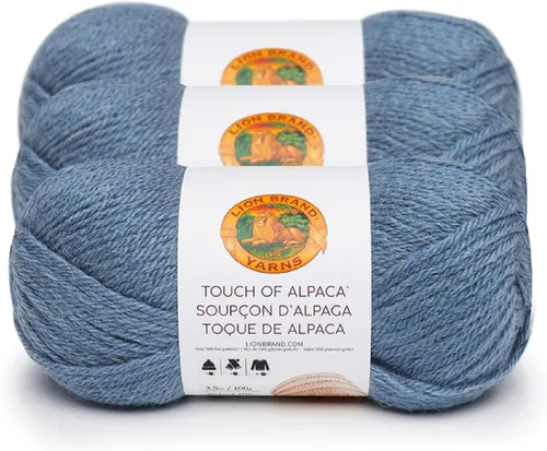 Vista 15 de Lion Brand Yarn Hilo Touch of Alpaca (1 madeja), color negro