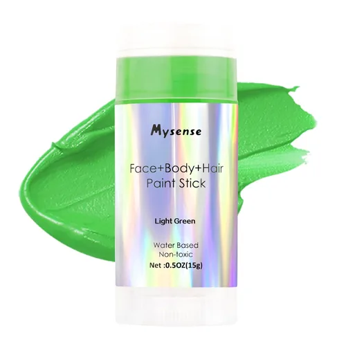 Vista 14 de Mysense Pintura en barra verde Amazon para el cabello de cara y cuerpo, maquillaje de Halloween, Elphaba Witch Gamora, color de cabello temporal