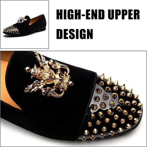 Vista 2 de JITAI Men Loafers Slip-On Shoes for Men Fashion Dress Shoes Tuxedo Shoes