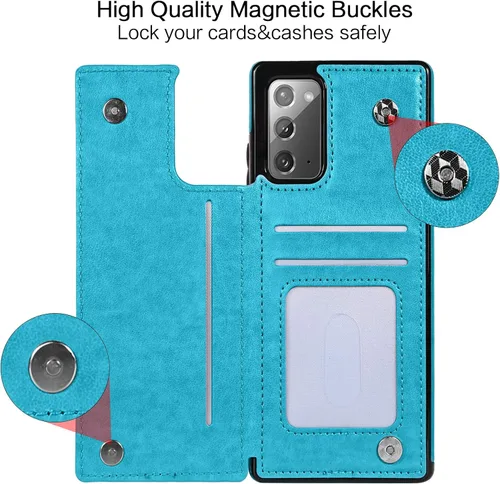 Vista 5 de BENTOBEN Funda tipo cartera para Samsung Galaxy Note 20 5G, piel sintética, resistente, resistente, a prueba de golpes, con ranuras para tarjetas