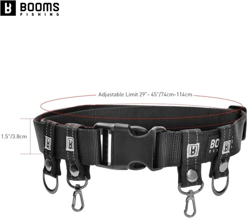 Vista 5 de Booms Fishing FB2 - Cinturón de pesca Wade para pesca, cinturón ajustable de nailon de 45 pulgadas de longitud máxima, cinturones Wade para lanzar