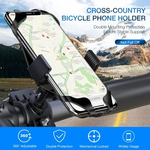 Vista 2 de Soporte de bicicleta para manubrio para teléfonos Pixel 7/Pro/6a/6/Pro - Soporte de silicona para bicicleta Correa antideslizante a prueba de golpes