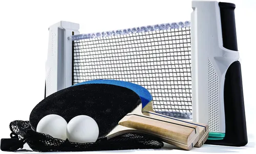 Vista 10 de Franklin Sports - Juego de tenis de mesa portátil para llevar, red de ping pong + (2) paletas, pelotas de ping pong incluidas, 2 jugadores Portable