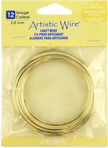 Vista 30 de Artistic Wire - Alambre para manualidades (calibre 10, 1,5 m, latón resistente a las manchas)
