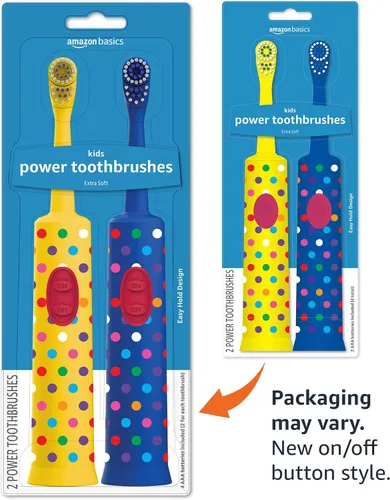 Vista 9 de Amazon Basics Cepillo de dientes con pilas para niños, 2 unidades, 1 paquete (anteriormente Solimo)