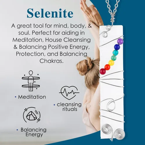 Vista 2 de Varitas de selenita de 3.15 pulgadas, varitas de cristal de selenita, piedra curativa blanca, ideal para Wicca, Reiki, curación, metafísica, chakra