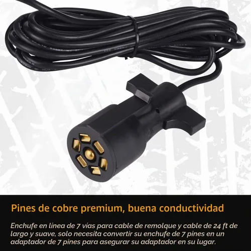 Vista 2 de Linkitom Kit de luces LED magnéticas para remolque, cable de 24 pies con enchufe de 7 pines, impermeable IP68, aprobado por DOT