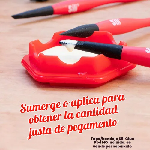 Vista 5 de Sili Kit de cepillo de pegamento con micro cepillos aplicadores de pegamento de madera para carpintería