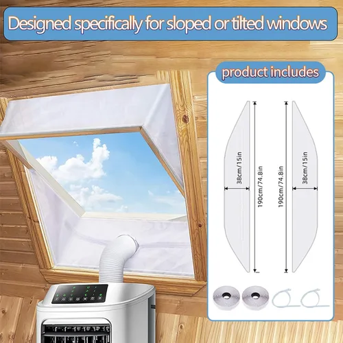 Vista 2 de Portable Air Conditioners Window Seal Set for Incline, 150X38CM