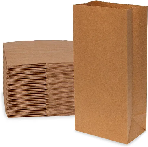 Vista 14 de Bolsas de papel Kraft desechables de Prime Line Packaging, bolsas para lonchera extra grandes para llevar golosinas, comestibles, uso en panadería