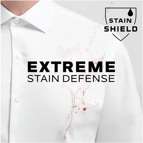 Vista 6 de Van Heusen Camisa de vestir para hombre de ajuste regular con protección contra manchas elástica