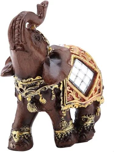 Vista 5 de Decoración de estatua de elefante, figuras de Feng Shui de buena suerte, figuras decorativas de la suerte, riqueza de la suerte, figuras