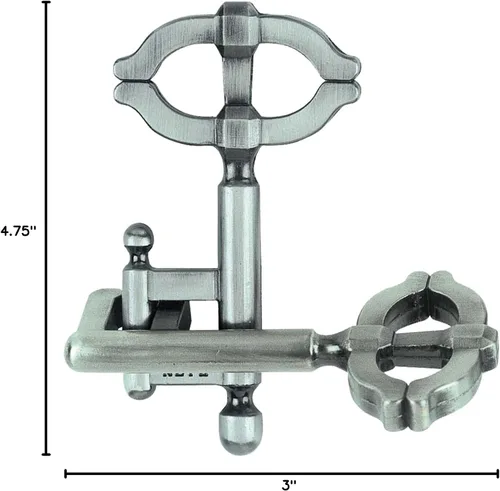 Vista 8 de BePuzzled, Key Hanayama - Rompecabezas de metal fundido para Brainteaser, nivel 2, para edades de 12 años en adelante