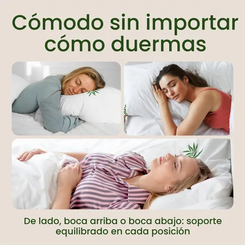 Vista 7 de Almohada de espuma viscoelástica triturada tamaño Queen – Almohada de cama refrescante para dormir para el estómago, la espalda y el cuerpo – 1