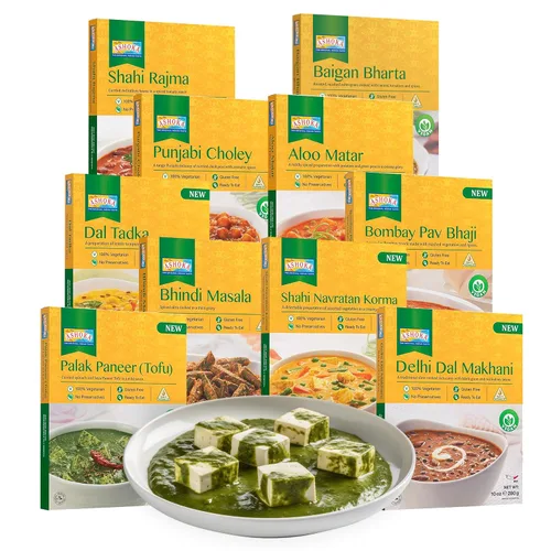 Vista 18 de Ashoka Meals 1932, kit de comidas a base de plantas, paquete variado de frijoles y arroz, comidas para calentar y servir, certificado Kosher, comida
