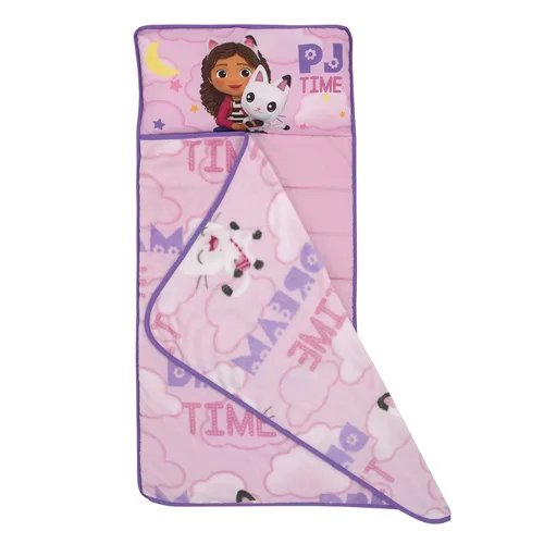 Vista 2 de DreamWorks Gabby's Dollhouse Dream It Up - Tapete para siesta de Pandy Paws rosa y morado