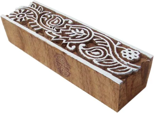 Vista 28 de Royal Kraft Sellos de madera DIY tela, textil, arcilla, cerámica, papel, bloques de impresión de henna THHtag001