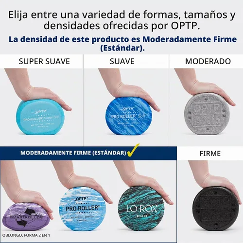 Vista 8 de OPTP PRO - Rodillo de espuma de densidad estándar, durable, para masaje, estiramiento, ejercicios, yoga y pilates