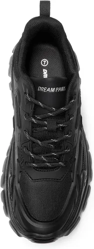 Vista 6 de DREAM PAIRS Zapatos deportivos gruesos de moda para mujer, con plataforma, con cordones, cómodos