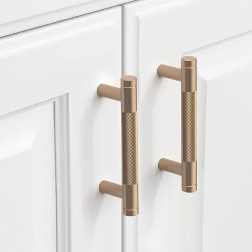 Vista 23 de 9BUILD Tiradores de barra en T de níquel satinado cepillado de 3 pulgadas, paquete de 10 manijas para gabinetes de cocina y tiradores de cajón