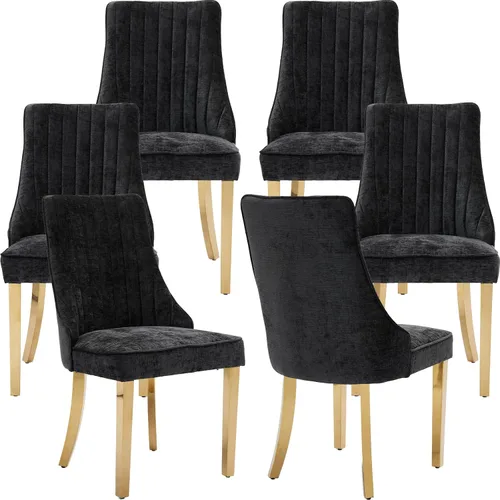 Vista 15 de Juego de 2 sillas de comedor modernas de mediados de siglo, tapizadas de tela beige, sillas de cocina y comedor, sillas de cocina con patas