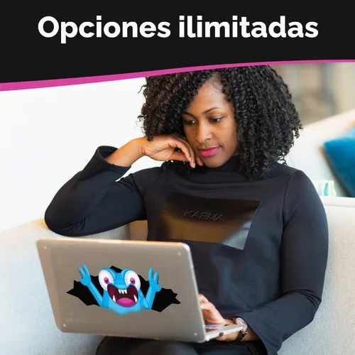 Vista 6 de Stickios Pegatinas de parachoques para automóviles – Peeking Monster Funny Car Sticker 11 x 4.25 pulgadas – Calcomanía de vinilo impermeable