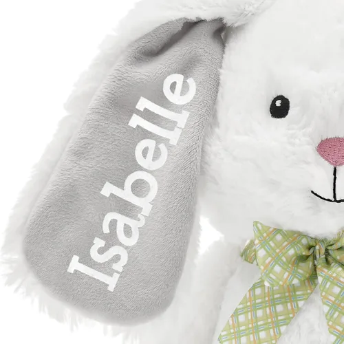 Vista 5 de Let's Make Memories - Pijama de peluche (personalizable), ideal para siestas, 12” de alto, 100% poliéster Hop 'N Cuddle Bunny
