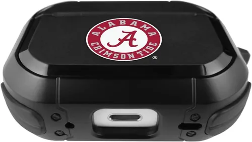 Vista 5 de Funda negra duradera para Apple AirPods Pro (1ª/2ª generación) con mosquetón - Alabama Crimson Tide
